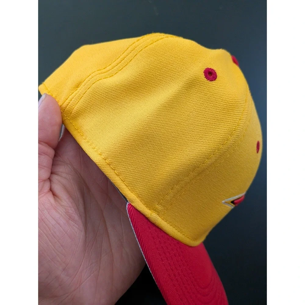 Under Armour Youth Calvert Hall Cardinals Fitted Cap Hat Sz. XS UA501 Yellow/Red